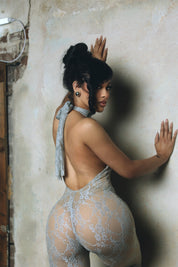 Privé Lace Jumpsuit - Smoke