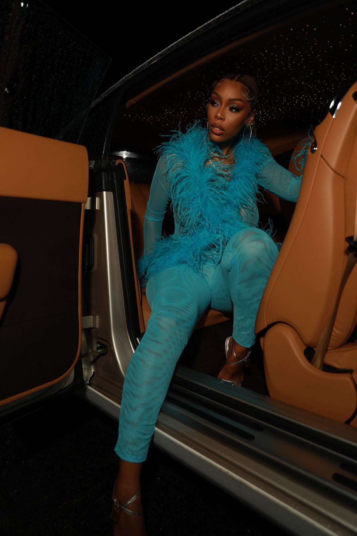 Ostrich Feather Set - Teal