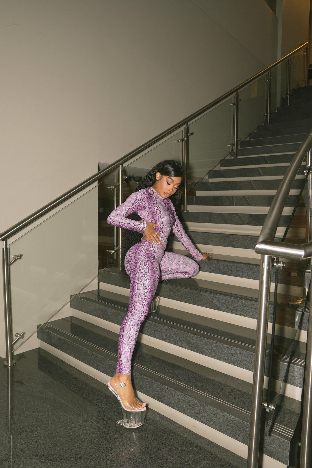 Venom Pants Set - Pink