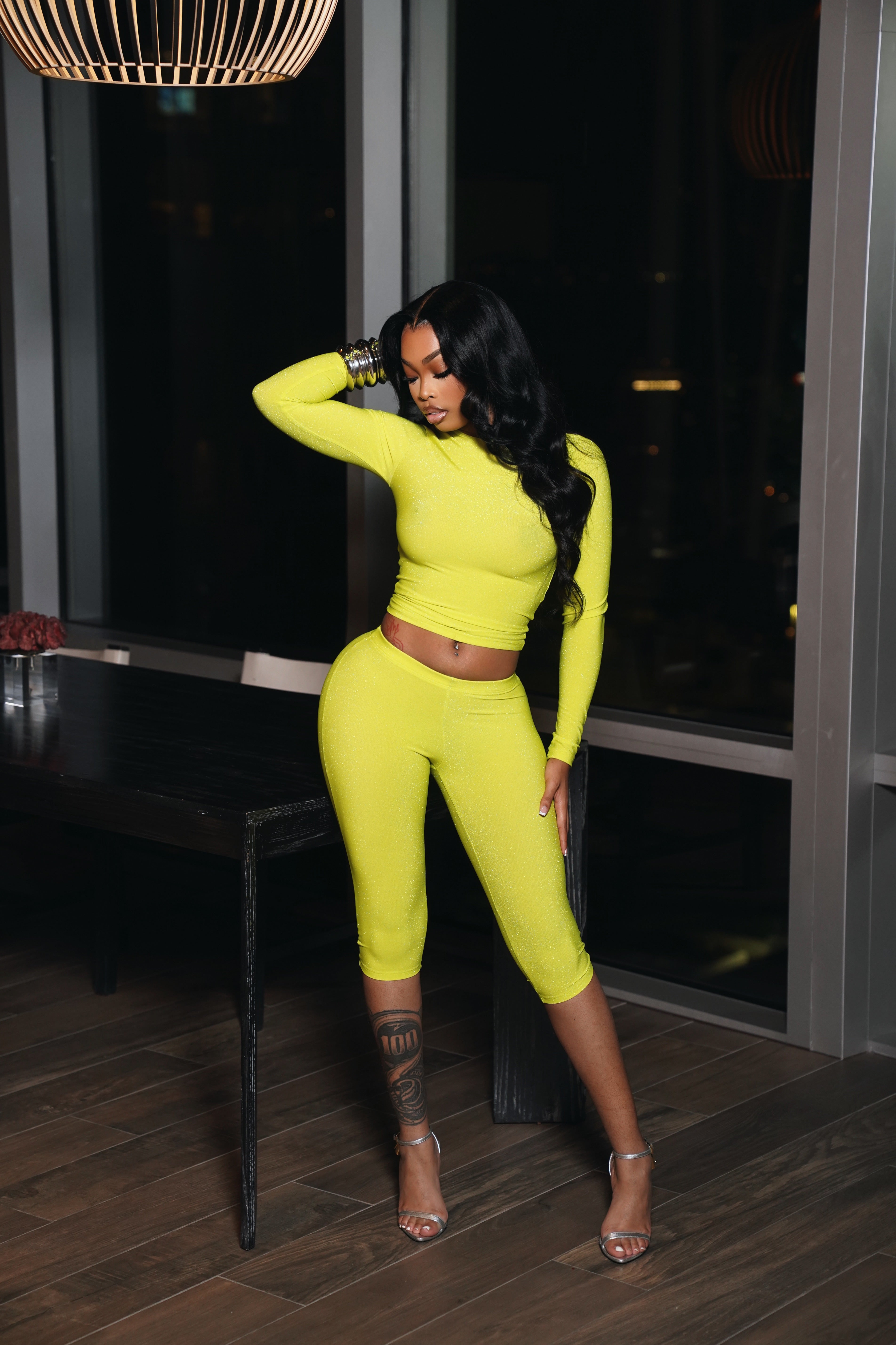 Icy girl set - neon green