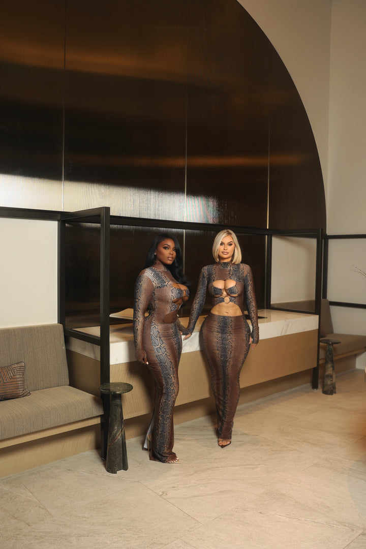 Toxic Temptation Dress - Brown