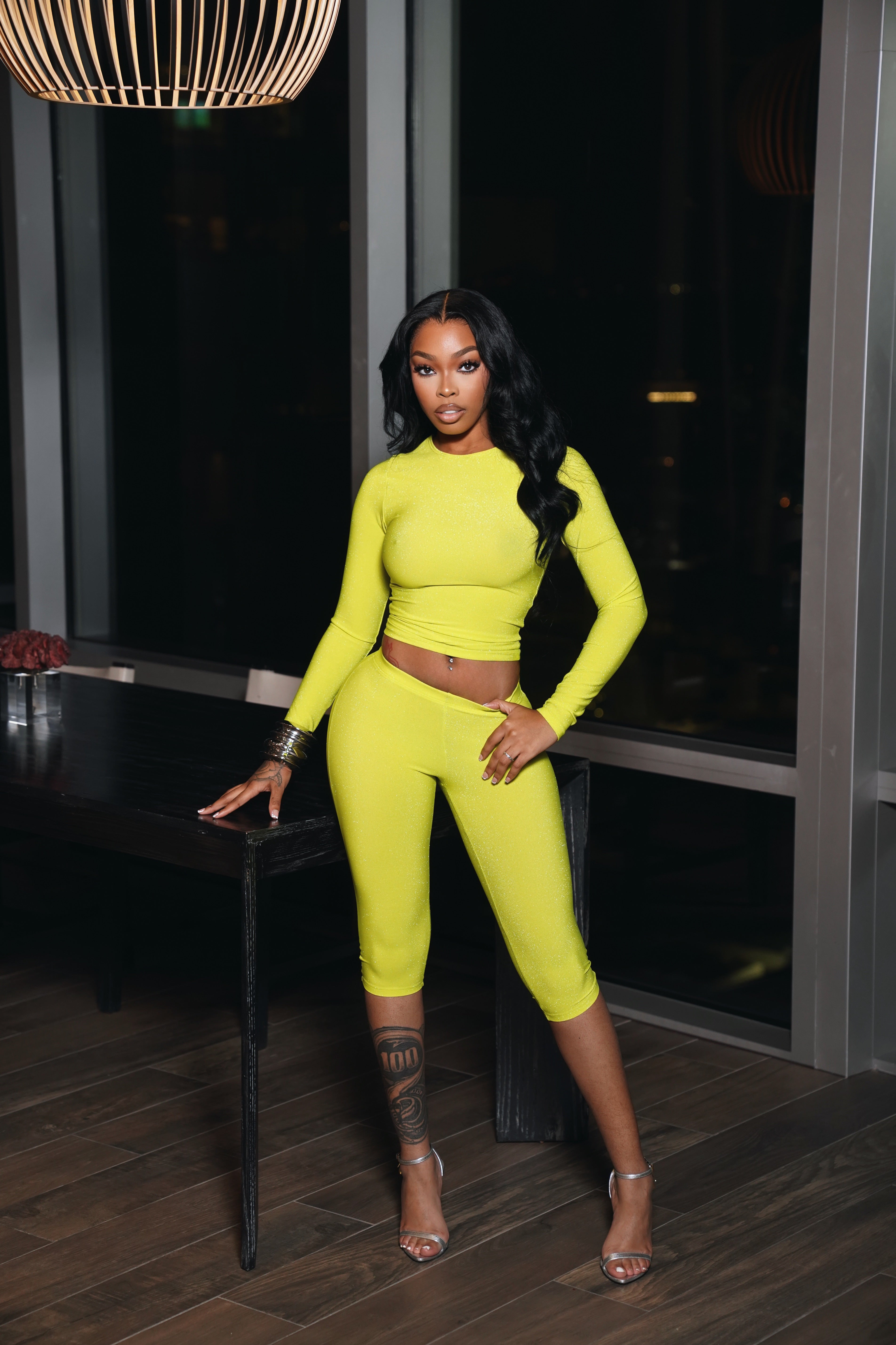 Icy girl set - neon green