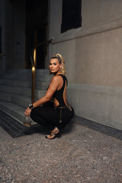 Black Cut Out Bodysuit