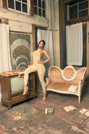 Privé Lace Jumpsuit - Champagne