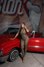 Privé Lace Jumpsuit - Olive