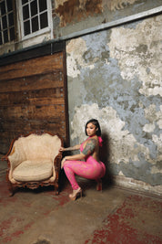 Privé Lace Jumpsuit - Rose