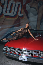 Privé Lace Jumpsuit - Black