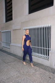 Navy Blue Cut Out Bodysuit