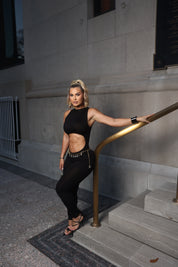 Black Cut Out Bodysuit