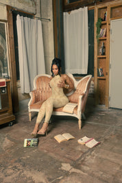 Privé Lace Jumpsuit - Champagne