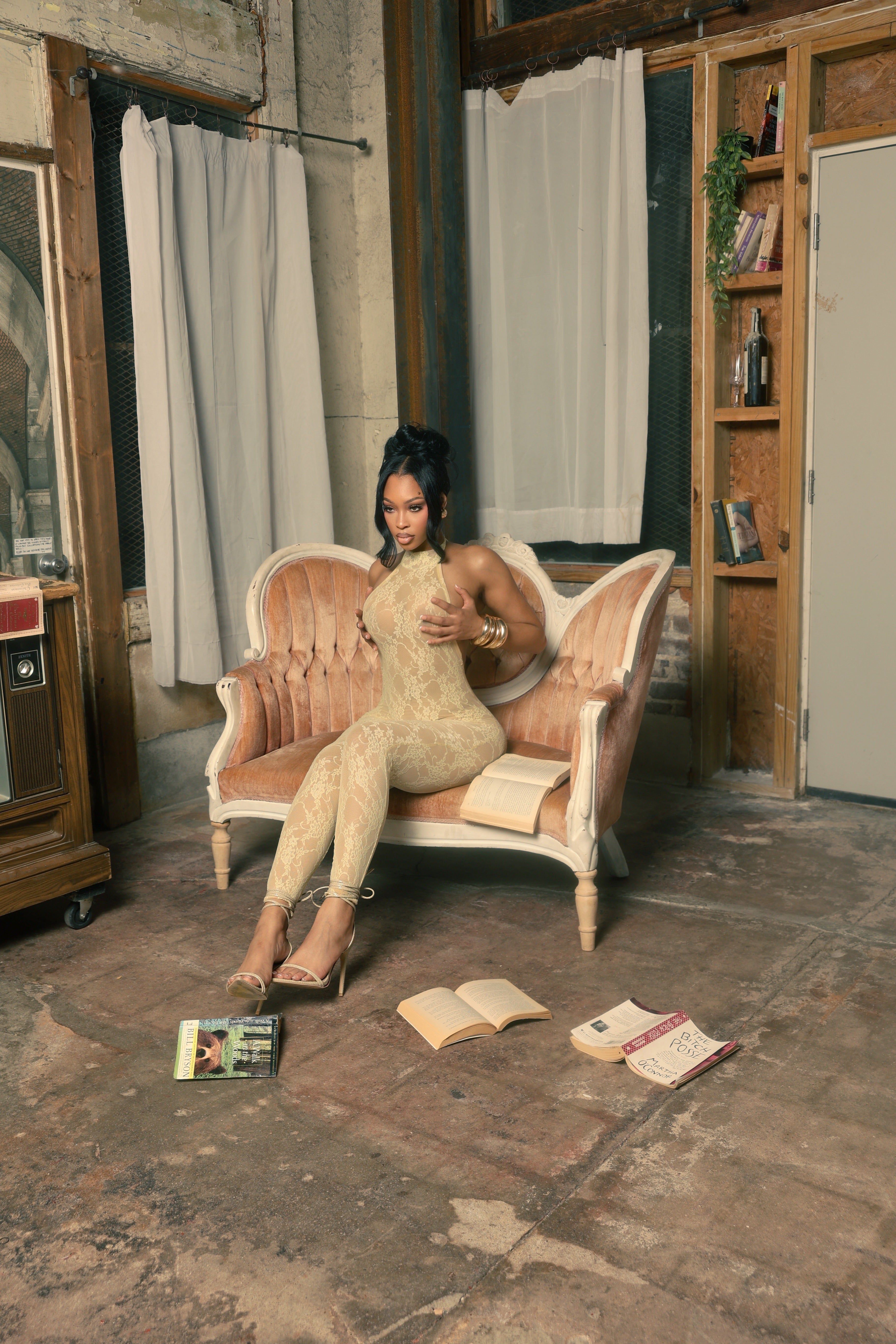 Privé Lace Jumpsuit - Champagne