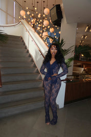 Prive Lace Set - Navy