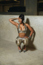 Metallic Kapri Set - Silver