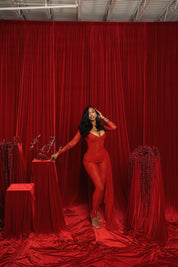 Valerie Jumpsuit - Red