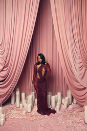 Talia Dress - Burgundy