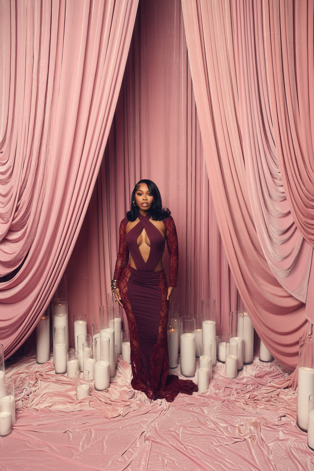 Talia Dress - Burgundy