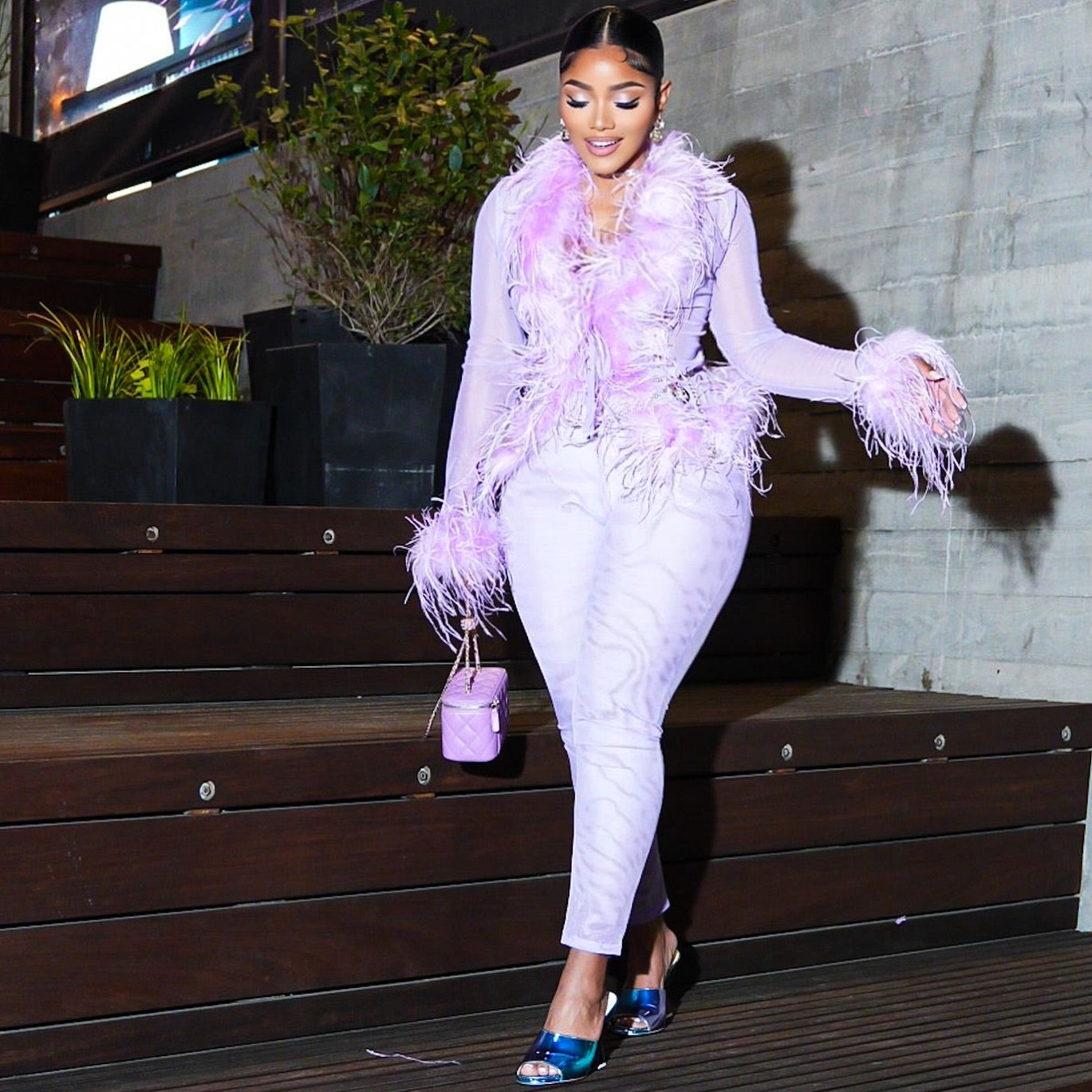 Ostrich Feather Set - Lavender