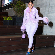 Ostrich Feather Set - Lavender