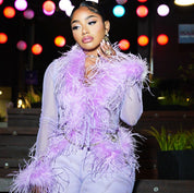 Ostrich Feather Set - Lavender