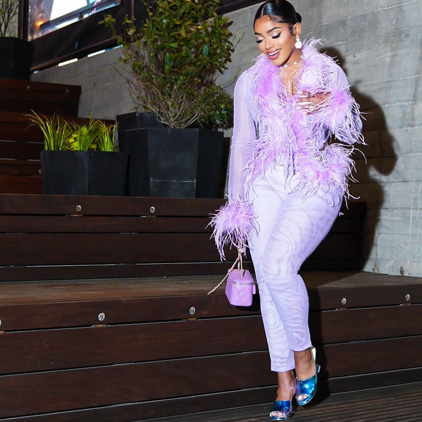 Ostrich Feather Set - Lavender